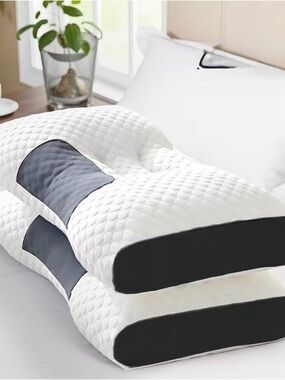 2 pack ,White & gray Contour Memory Foam Pillow - Premium Support better sleep
